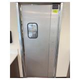 Gray Kitchen Swing Door With Window