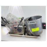 Kitchen Utensils and Aluminum Pot