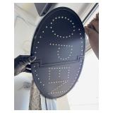 Black Oval LED Lighted Open Sign