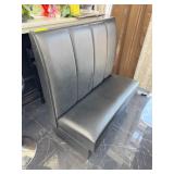 Black Vinyl Restaurant Booth Seating