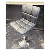 Black Faux Leather Bar Stools