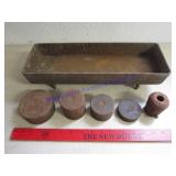 METAL TRAY WITH WEIGHTS