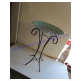 GLASS BIRDBATH