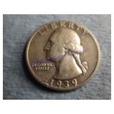 1939S WASHINGTON QUARTER