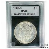 1885-S Morgan Silver Dollar GG MS67 1885-S Morgan Silver Dollar GG MS67