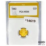 1882 Rare Gold Dollar PGA MS66 1882 Rare Gold Dollar PGA MS66