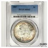 1887 Morgan Silver Dollar PCGS MS63 1887 Morgan Silver Dollar PCGS MS63