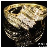 1.7 DWT 10 KT Gold w/ Diamond Ring Sz: 5.5 1.7 DWT 10 KT Gold w/ Diamond Ring Sz: 5.5