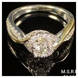 2 DWT 10 KT Wht Gold w/ Diamond Ring Sz: 5 2 DWT 10 KT Wht Gold w/ Diamond Ring Sz: 5