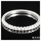 0.8 DWT 10 KT Wht Gold w/ Diamond Ring Sz: 0.8 DWT 10 KT Wht Gold w/ Diamond Ring Sz: