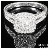 2.7 DWT 14 KT Wht Gold w/ Diamond Ring Sz: 2.7 DWT 14 KT Wht Gold w/ Diamond Ring Sz: