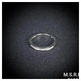 0.9 DWT 10 KT Wht Gold Ring w/ Diamond Sz: 0.9 DWT 10 KT Wht Gold Ring w/ Diamond Sz:
