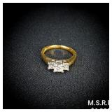 2.8 DWT 14 KT Gold Plat Diamond Ring Sz: 7.5 2.8 DWT 14 KT Gold Plat Diamond Ring Sz: 7.5