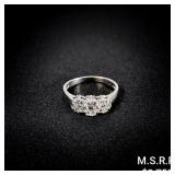 2.4 DWT 14 KT Wht Gold w/ Diamonds Ring Sz: 7 2.4 DWT 14 KT Wht Gold w/ Diamonds Ring Sz: 7