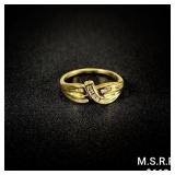 1.3 DWT 10 KT Gold w/ Diamond Ring Sz: 6.5 1.3 DWT 10 KT Gold w/ Diamond Ring Sz: 6.5