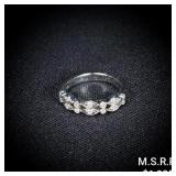2.1 DWT 14 KT Wht Gold w/ Diamond Ring Sz: 2.1 DWT 14 KT Wht Gold w/ Diamond Ring Sz: