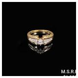 2.5 DWT 14 KT Gold Diamond Ring Sz: 5.5 2.5 DWT 14 KT Gold Diamond Ring Sz: 5.5