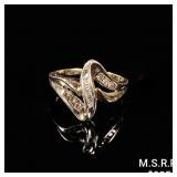 1.9 DWT 10 KT Gold Ring w/ Diamond Sz: 8 1.9 DWT 10 KT Gold Ring w/ Diamond Sz: 8