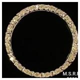 0.7 DWT 10 KT Wht Gold Circle Pendant w/ Diamond 0.7 DWT 10 KT Wht Gold Circle Pendant w/ Diamond