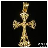 0.9 DWT 10 KT Gold Cross Pendant 0.9 DWT 10 KT Gold Cross Pendant