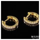 1.1 DWT 14 KT Gold w/ Diamond Earrings 1.1 DWT 14 KT Gold w/ Diamond Earrings