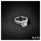 2.8 DWT 14 KT Wht Gold w/ Diamond Ring Sz: 2.8 DWT 14 KT Wht Gold w/ Diamond Ring Sz: