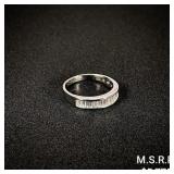 2.3 DWT 18 KT Wht Gold w/ Diamond Ring Sz: 2.3 DWT 18 KT Wht Gold w/ Diamond Ring Sz: