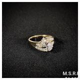 3.9 DWT 14 KT Gold w/ Diamond Ring Sz: 8 3.9 DWT 14 KT Gold w/ Diamond Ring Sz: 8