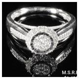 1.8 DWT 10 KT Wht Gold Diamond Ring Sz: 7 1.8 DWT 10 KT Wht Gold Diamond Ring Sz: 7