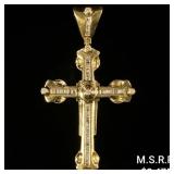 3.4 DWT 10 KT Gold Cross Pendant w/ Diamond 3.4 DWT 10 KT Gold Cross Pendant w/ Diamond