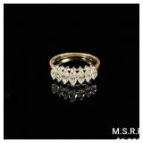 1.6 DWT 14 KT Gold Ring w/ Diamonds Sz: 6.5 1.6 DWT 14 KT Gold Ring w/ Diamonds Sz: 6.5