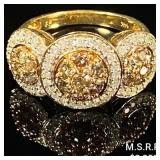 3.8 DWT 14 KT Gold Ring /w Diamonds Sz: 7.5 3.8 DWT 14 KT Gold Ring /w Diamonds Sz: 7.5