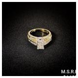 5 DWT 14 KT Gold w/ Diamond Ring Sz: 6.5 5 DWT 14 KT Gold w/ Diamond Ring Sz: 6.5