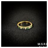 1.4 DWT 14 KT Gold w/ Diamond & Gems Ring Sz: 6.5 1.4 DWT 14 KT Gold w/ Diamond & Gems Ring Sz: 6.5