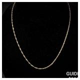 2 G 14 KT 18' Gold Necklace 2 G 14 KT 18' Gold Necklace