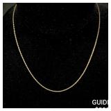 2 G 14 KT 16' Gold Necklace 2 G 14 KT 16' Gold Necklace