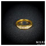 2 DWT 14 KT Gold w/ Diamond Ring Sz: 6.5 2 DWT 14 KT Gold w/ Diamond Ring Sz: 6.5