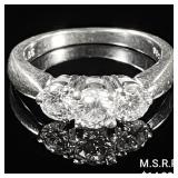 3 DWT 14 KT Wht Gold Diamond Ring Sz: 7 3 DWT 14 KT Wht Gold Diamond Ring Sz: 7