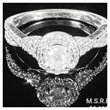 2.2 DWT 14 KT Wht Gold w/ Diamond Ring Sz: 2.2 DWT 14 KT Wht Gold w/ Diamond Ring Sz: