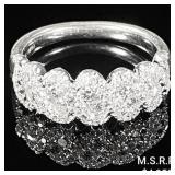 3.1 DWT 14 KT Wht Gold w/ Diamond Ring Sz: 3.1 DWT 14 KT Wht Gold w/ Diamond Ring Sz: