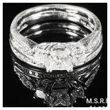 3.2 DWT 14 KT Wht Gold w/ Diamond Ring Sz: 3.2 DWT 14 KT Wht Gold w/ Diamond Ring Sz: