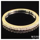 1.2 DWT 18 KT Gold w/ Diamond Ring Sz: 6.5 1.2 DWT 18 KT Gold w/ Diamond Ring Sz: 6.5