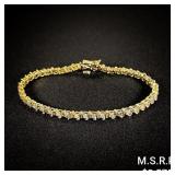 4.3 DWT 14 KT Gold w/ Diamond Bracelet 4.3 DWT 14 KT Gold w/ Diamond Bracelet