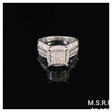 3.9 DWT 10 KT Wht Gold Diamond Ring Sz: 8 3.9 DWT 10 KT Wht Gold Diamond Ring Sz: 8