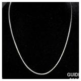 8 G 14 KT 18' White Gold Necklace 8 G 14 KT 18' White Gold Necklace