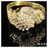 3 DWT 10 KT Gold w/ Diamond Ring Sz: 9 3 DWT 10 KT Gold w/ Diamond Ring Sz: 9