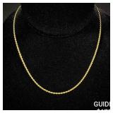 6 G 14 KT 16' Gold Necklace 6 G 14 KT 16' Gold Necklace