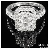 4.7 DWT 18 KT Wht Gold w/ Diamond Ring Sz: 4.7 DWT 18 KT Wht Gold w/ Diamond Ring Sz:
