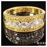 3.7 DWT 14 KT Gold w/ Diamond Ring Sz: 7 3.7 DWT 14 KT Gold w/ Diamond Ring Sz: 7