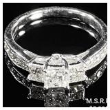2 DWT 10 KT Wht Gold w/ Diamond Ring Sz:6.5 2 DWT 10 KT Wht Gold w/ Diamond Ring Sz:6.5